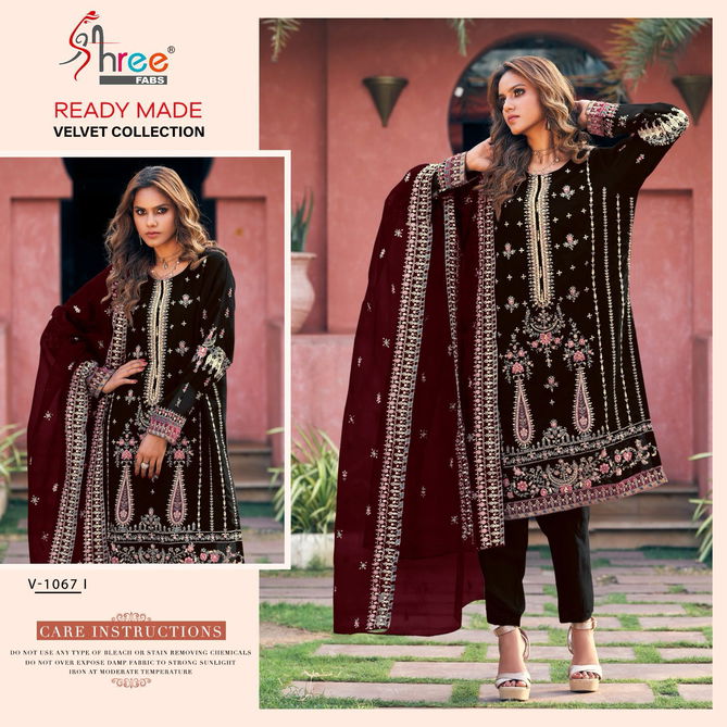 R 1067 Shree Khatli Work Organza Pakistani Readymade Suits Wholesale Online